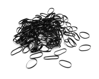 Cool Boss Disco Hair Rubber Bands | Black | Pack of 100 for Women/Girls