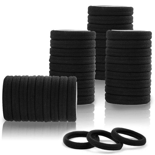 Cool Boss 50 PCS Black Hair Ties,High Elastic Hair Rubber Bands