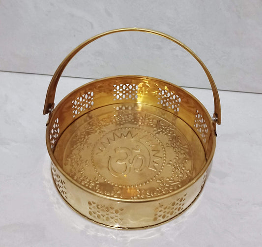 Brass Flower Pooja Basket