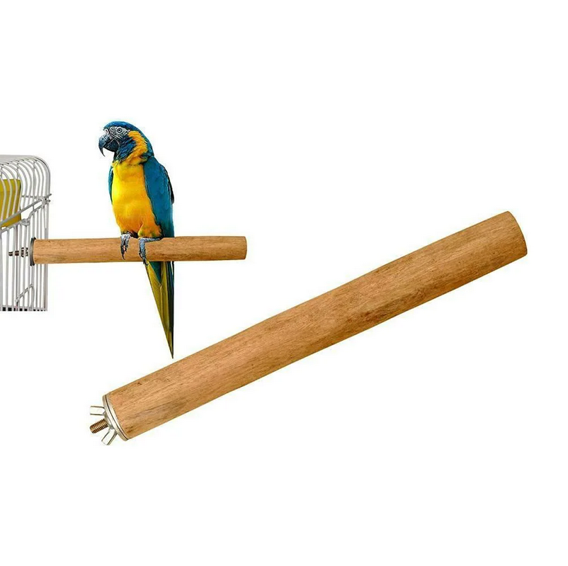 Coolboss Bird Wooden Perch Stick Stand 8 inch Suitable For Lovebirds Finch (Pack Of 2)