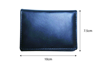 Coolboss Black Leather Unisex Card Case