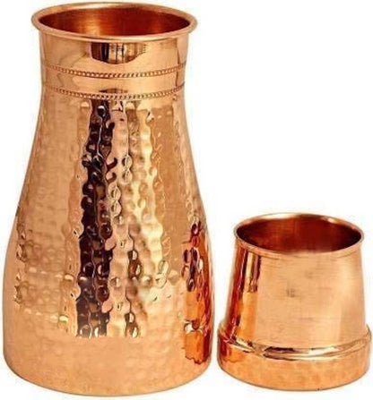 Copper Water Bottle With Cup 1 Ltr