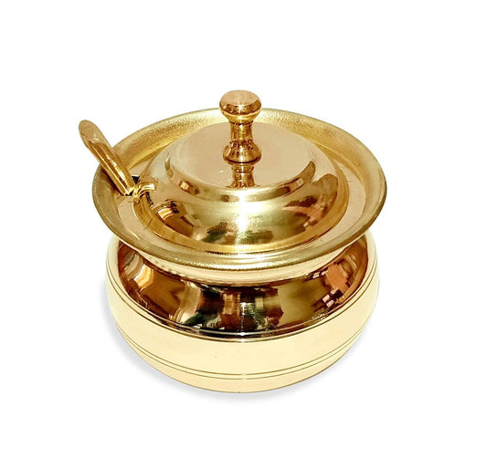 Ghee/ Pickle Container Brass 4 inches