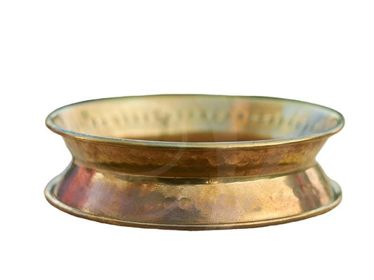 Brass Pirimanai Round Shape Vessel Stand For Kitchen - 7 inches