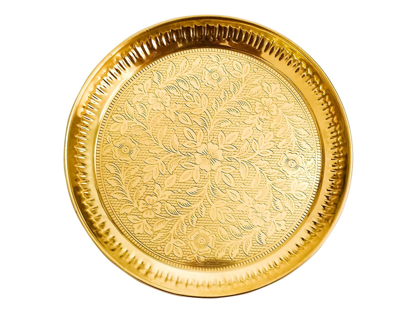 Aarti Pooja Plate Brass 8 inches