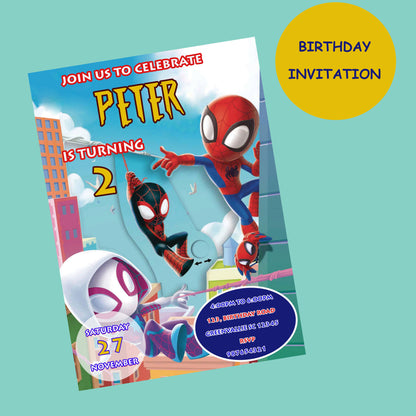 Spider Baby Birthday Invitation