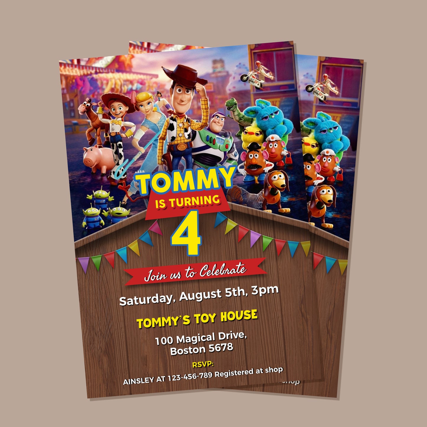 Toy Story Birthday Invitation