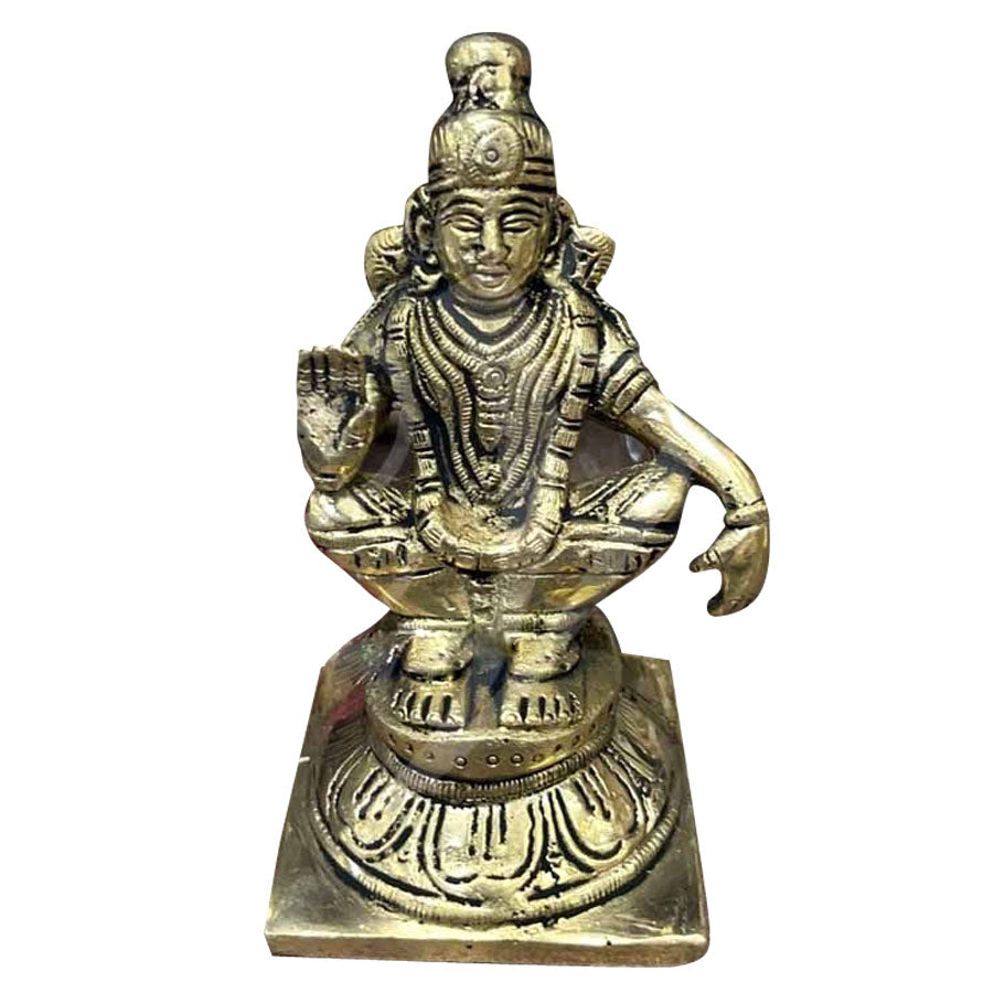 Lord Ayyappan Idol in Brass Idol 6"