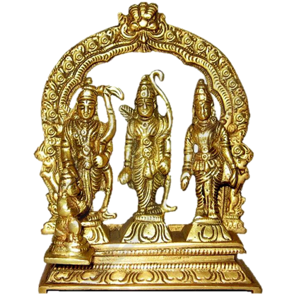 Rama Seetha Lakshmana And Hanuman Statue Brass 4 Inches
