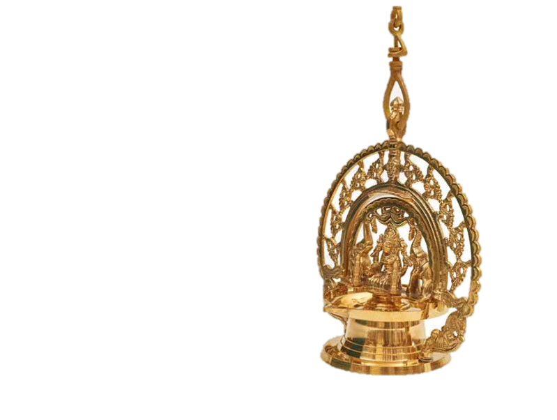 Hanging Gajalakshmi Vilakku Brass 10 Inches