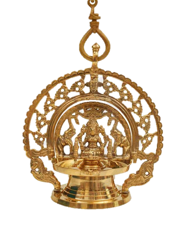 Hanging Gajalakshmi Vilakku Brass 10 Inches