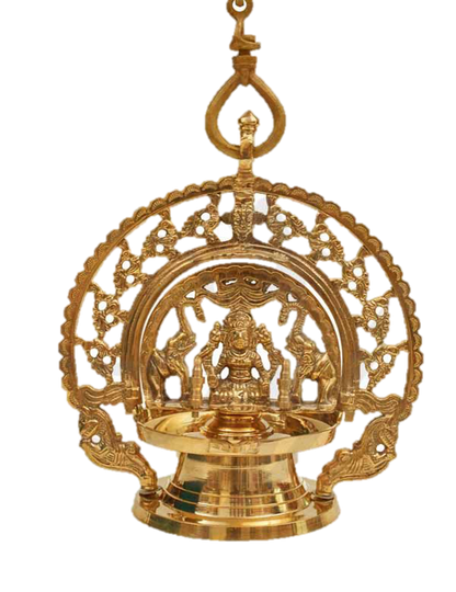 Hanging Gajalakshmi Vilakku Brass 10 Inches