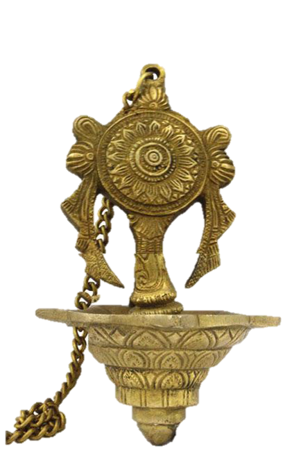 Chakra Hanging Brass Diya 7 Inches