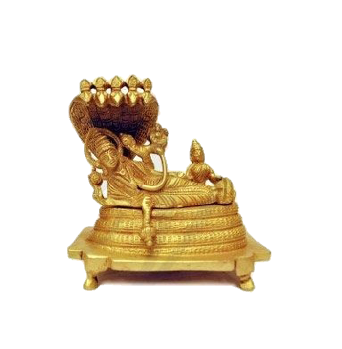 Lord Ranganathar Statue Brass 5 inches