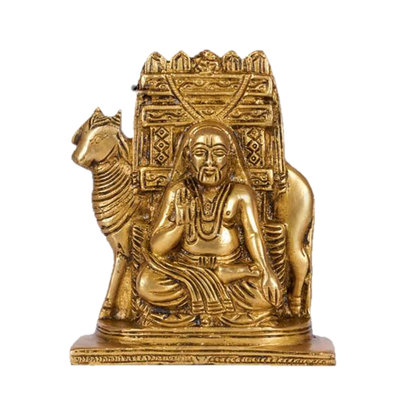 Shri Raghavendra Statue Brass 4 Inches