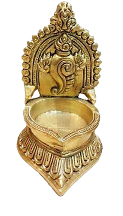 Shanku Vishnu Deepam Brass 4.5 inches