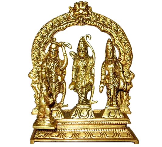 Rama Seetha Lakshmana And Hanuman Statue Brass 4 Inches