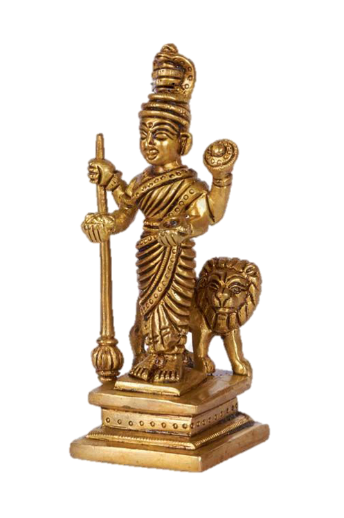 Shri Vaishnavi Devi Statue Brass 5 inches