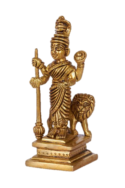 Shri Vaishnavi Devi Statue Brass 5 inches