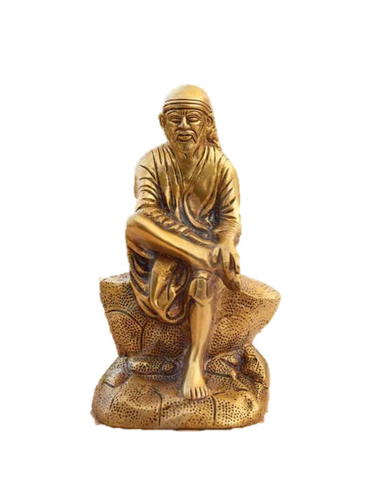 Lord Sai Baba Statue Brass 8.5 inches