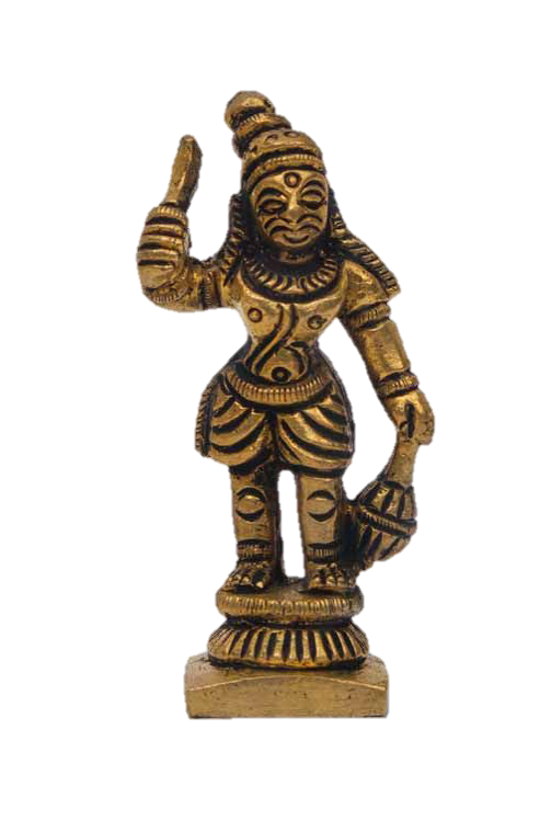 Madurai Veeran Statue Brass 2.5 inches