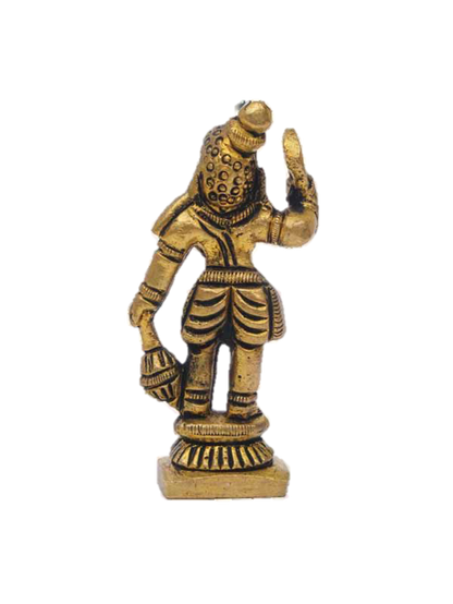 Madurai Veeran Statue Brass 2.5 inches