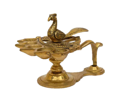 Peacock standing Brass Diya 5 Inches