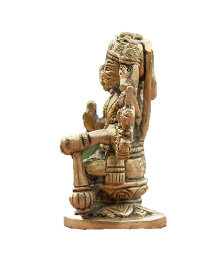 Panchamuga Anjaneyar Statue Brass 3.5 Inches