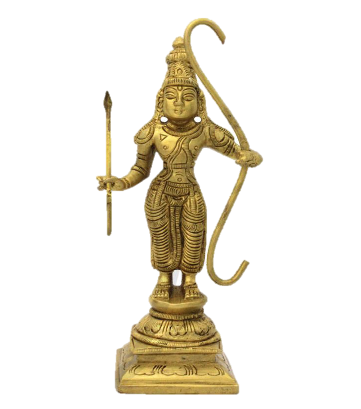 Rama Statue Brass 5 Inches