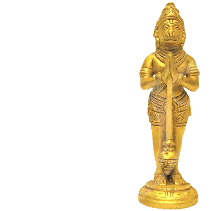 Hanuman Standing Statue Brass 3.3 Inches