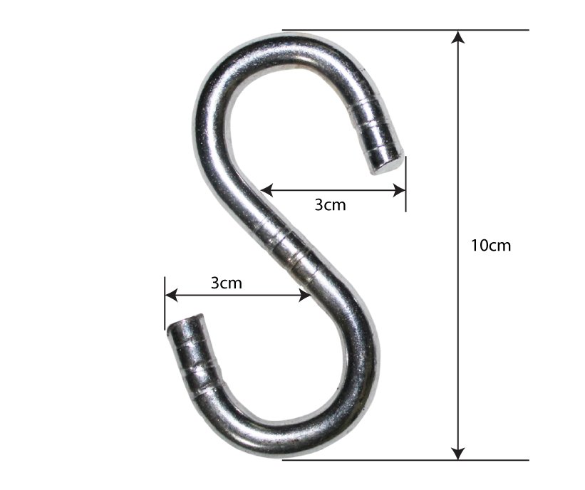 Stainless Steel Single Hook 4 inches [ 6 pcs pack ]