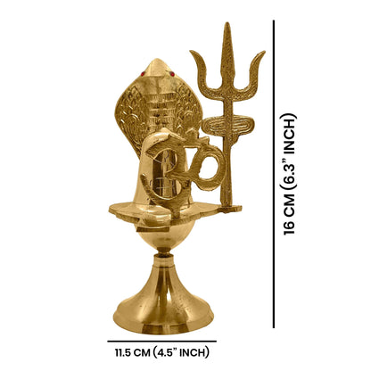 Shivalingham Statue Brass 16 cm