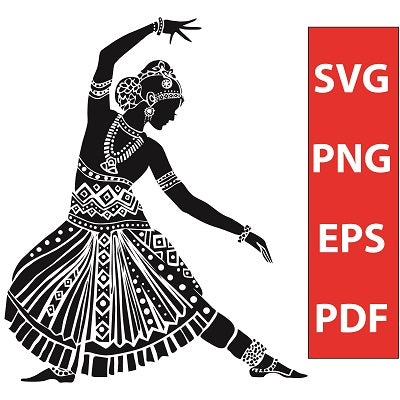 Bharathanatiyam Pose Clip Art HC026