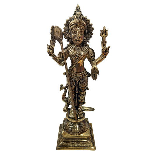 Lord Murugan Statue Brass 13 inches