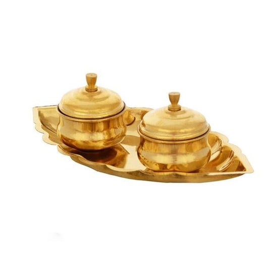 Brass Kumkum stand 6 inches