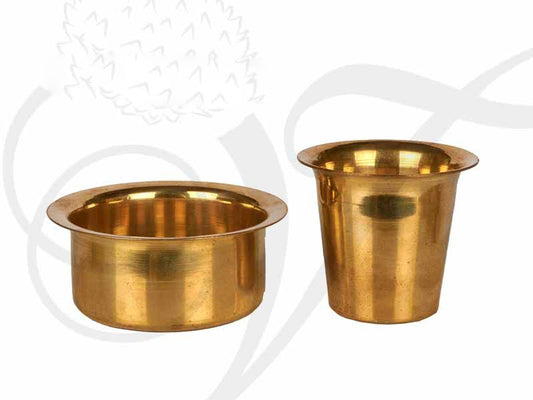 Coffee Cup and Saucer Brass