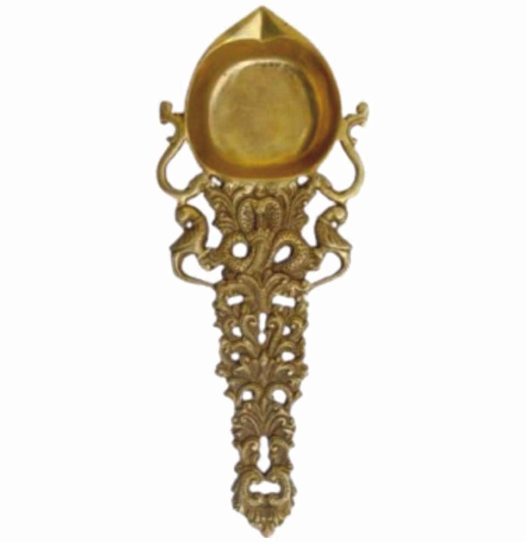 Dhoop Dhiya Stand Brass 10 inches