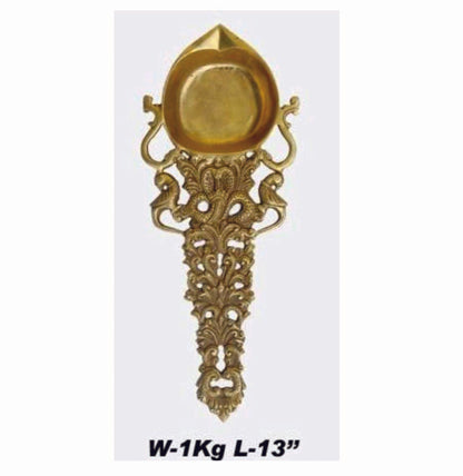 Dhoop Dhiya Stand Brass 10 inches