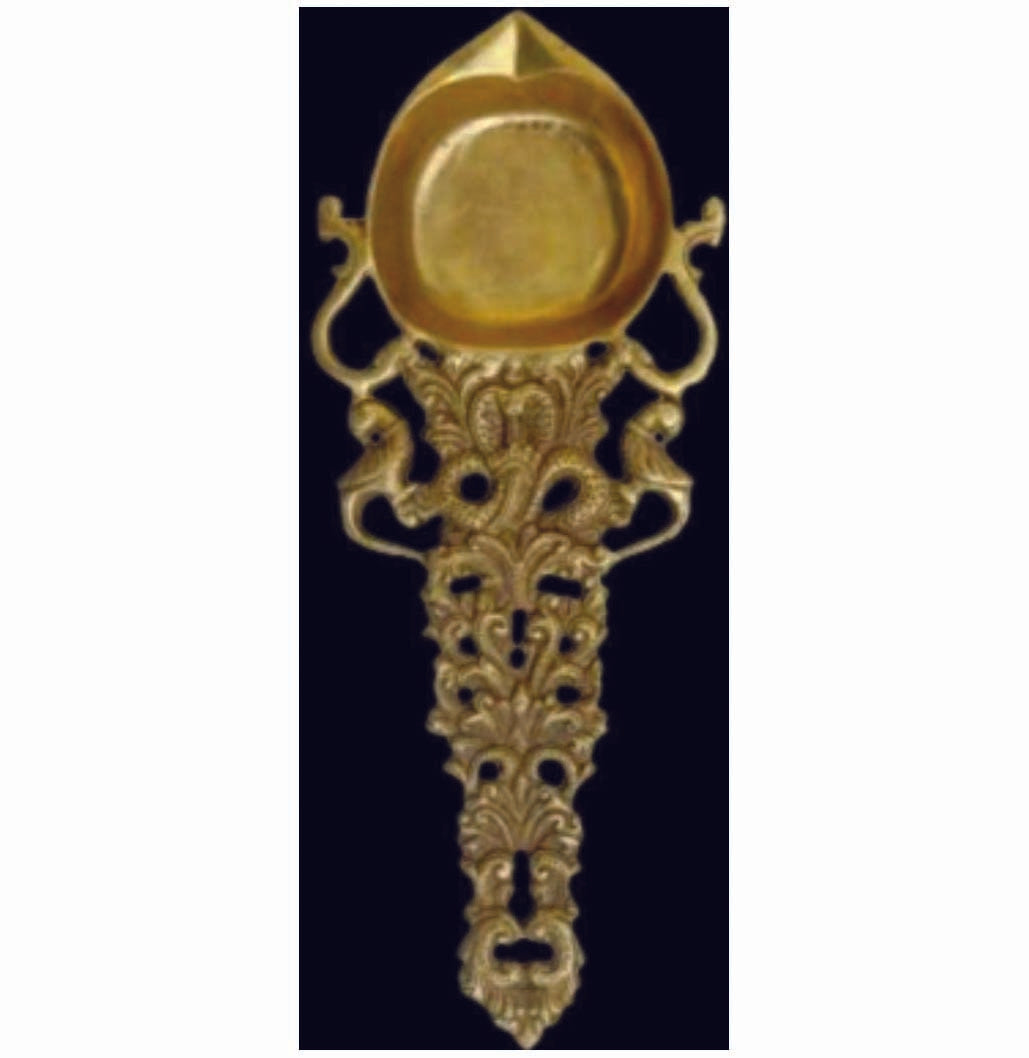 Dhoop Dhiya Stand Brass 10 inches