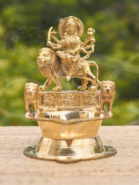 Durga Devi Vilakku Brass 9 Inches