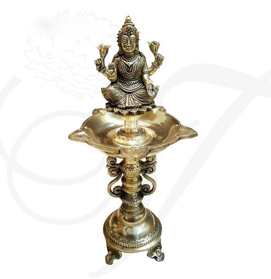 Lakshmi Brass Diya 13 inches