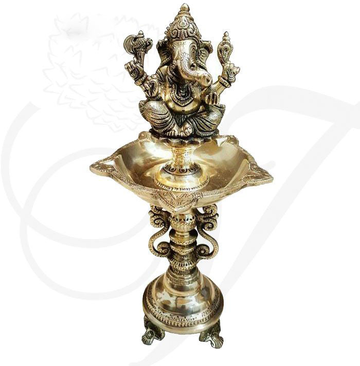 Ganesh Brass Diya 13 Inches