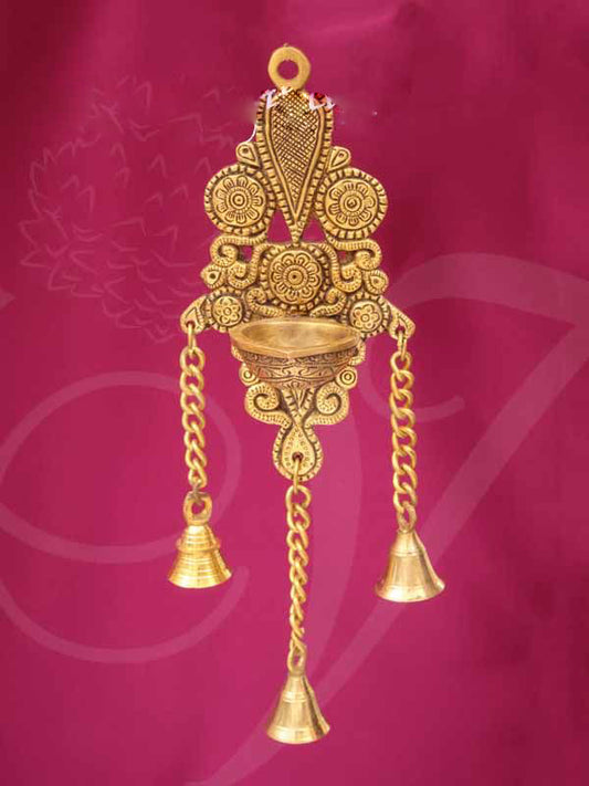 Wall Hanging With Bell Diya 12 Inches