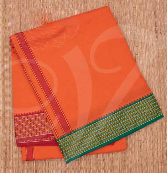 Hindu Pooja Orange color Dothi 4mtr