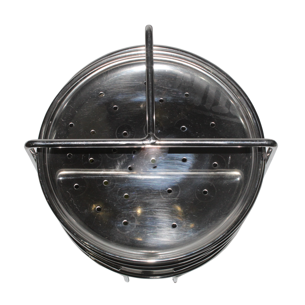 Idiyappam Plate, Stainless Steel, 4 Plates with Stand