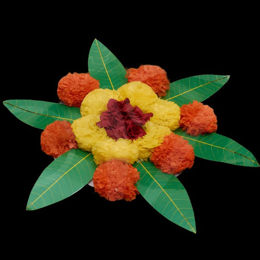 Artificial Marigold Flower Decor 8"