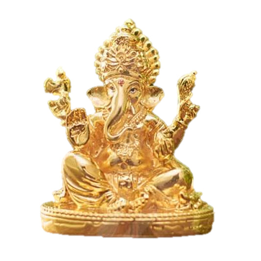 Ganesha Gold Plated Statue 3"