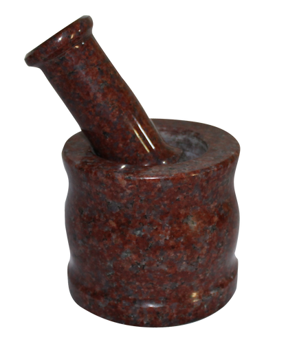 Granite Red Mortar And Pestle 4 inches