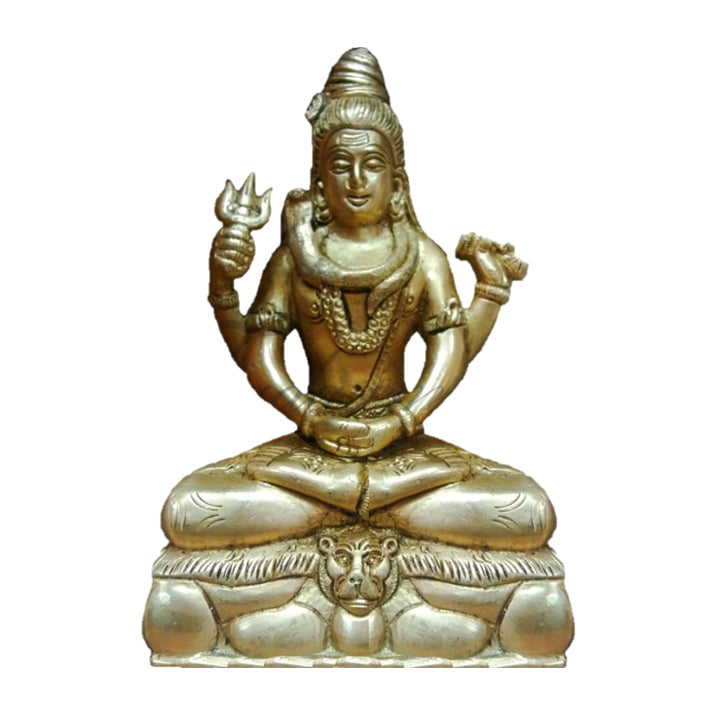 Lord Shiva Brass Statue 9.5"