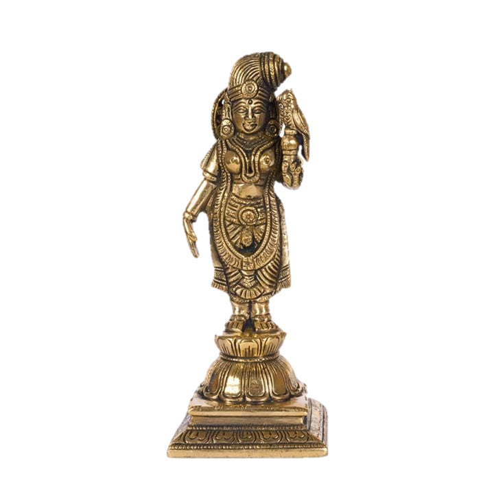 Andal Nachiyar Brass Statue 6.5"